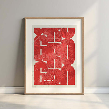 Ilustración de Girona con tipografía geométrica – "Las Letras Inseparables"