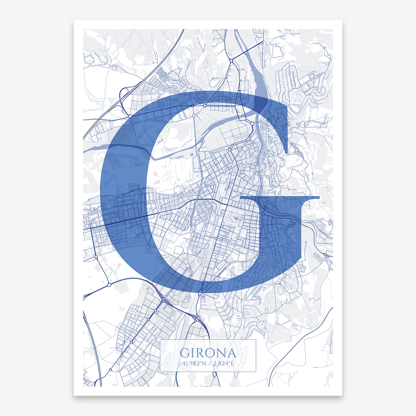 Girona Map V06 Med / Frame / Yes