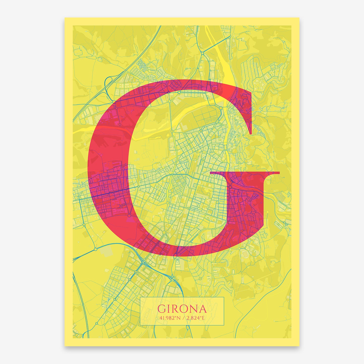 Girona Map V06 Miami / Frame / No