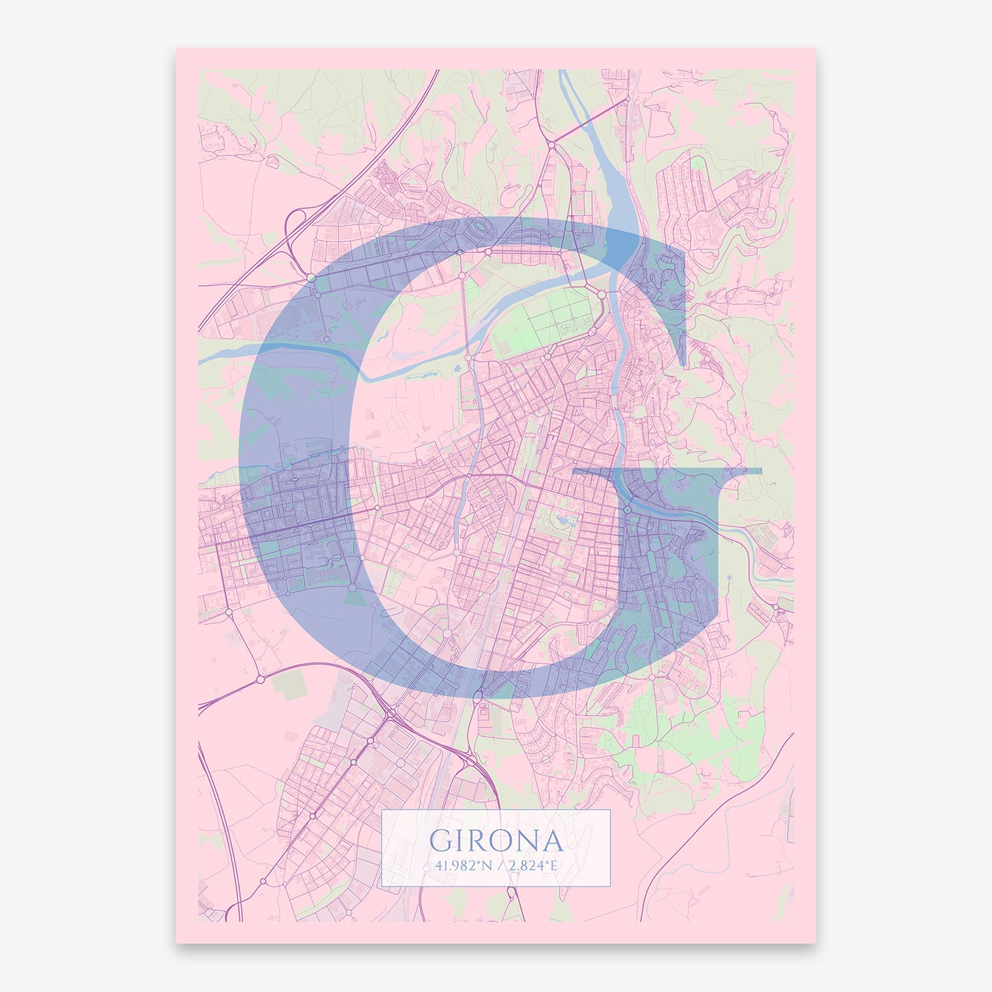 Girona Map V06 Nursery / Frame / No