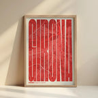 Recuerdo gráfico de Girona – Lámina tipográfica contemporánea