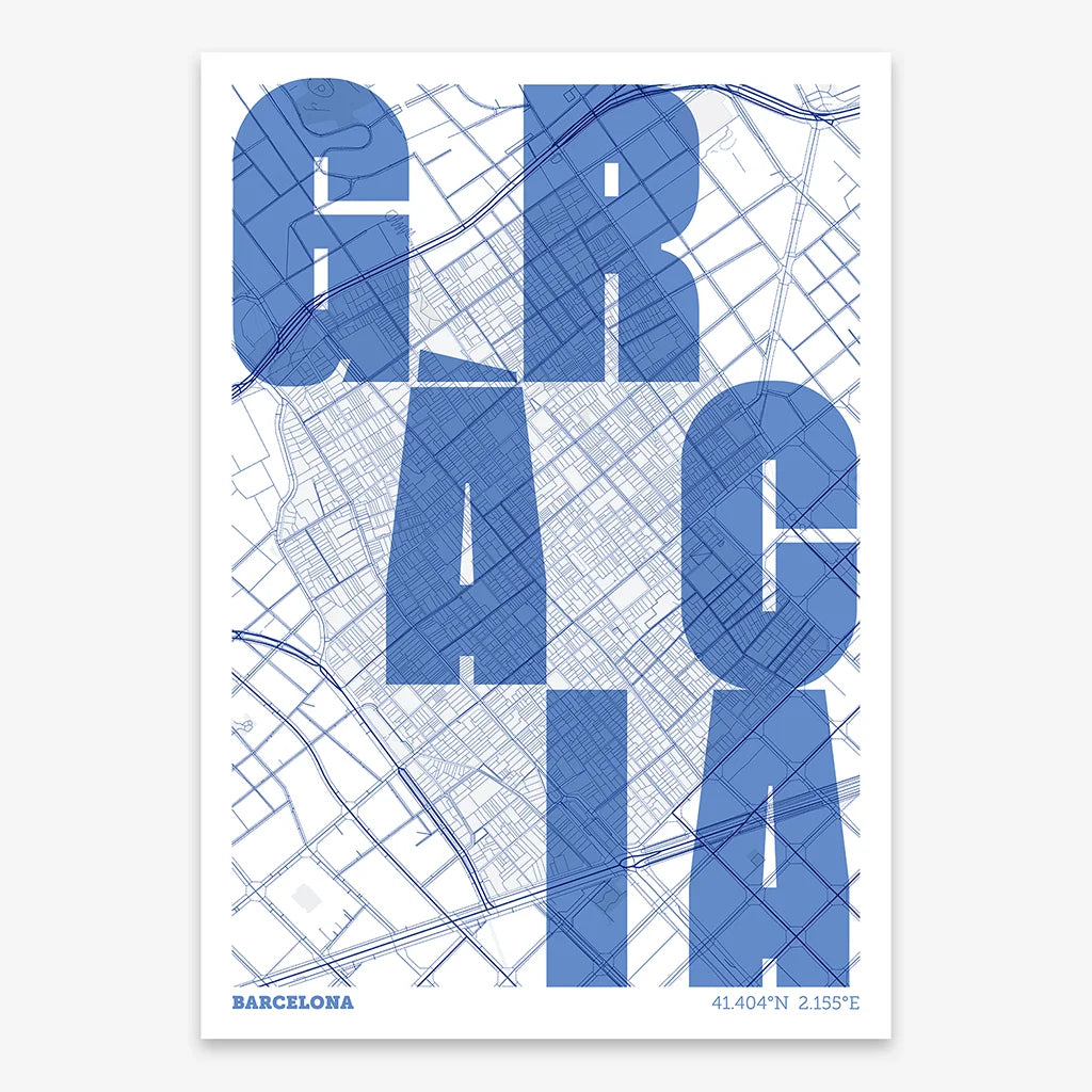 Creative print by Gracia – Graphic design and typography on a map