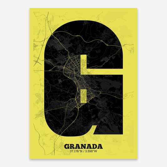 Granada Map V02 Night / Frame / Yes