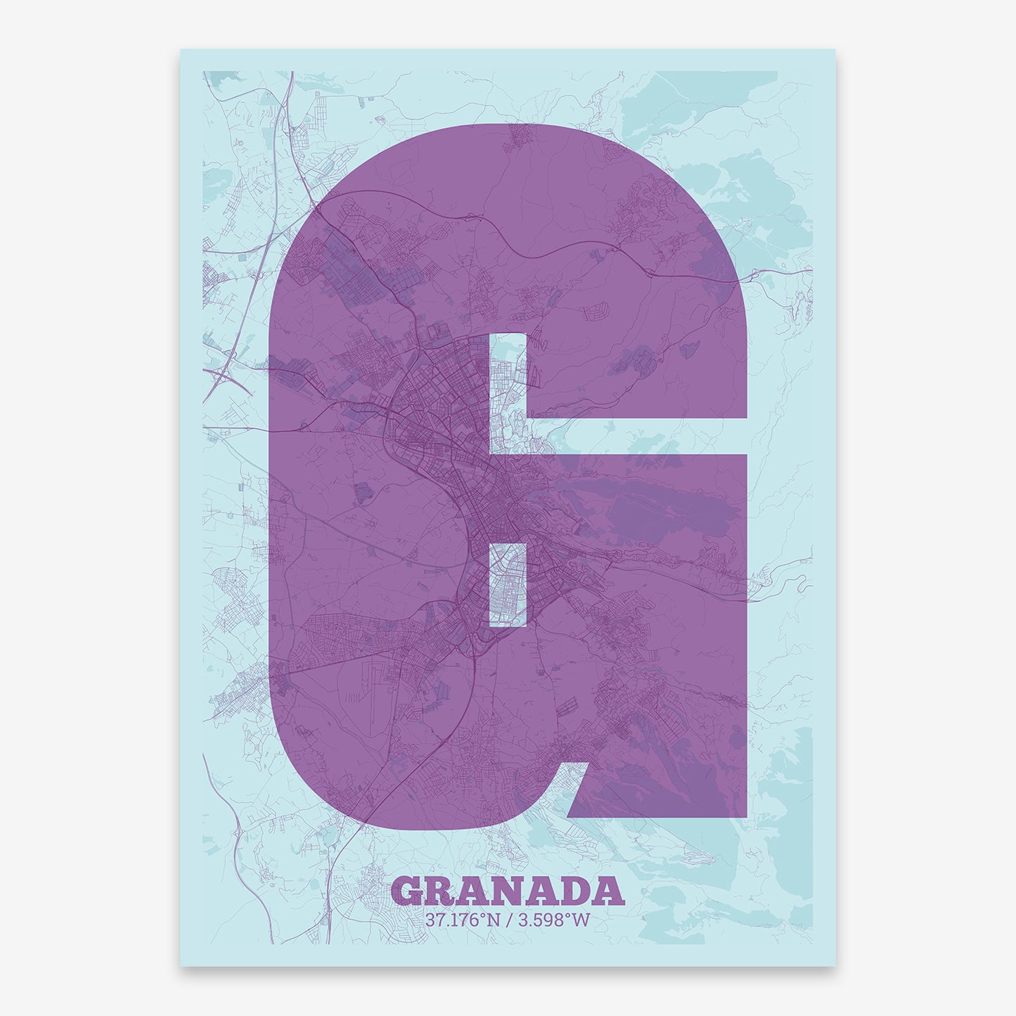 Granada Map V02 Shabby / No Frame / No