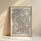 Granada art poster with geometric typography - Custom decoration