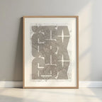 Granada art poster with geometric typography - Custom decoration