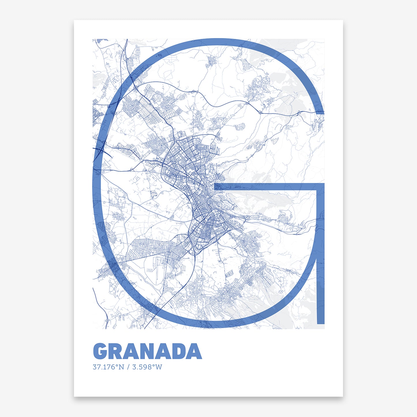 Granada Map V07 Med / No Frame / No