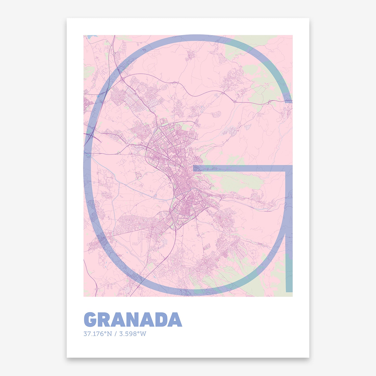 Granada Map V07 Nursery / No Frame / No