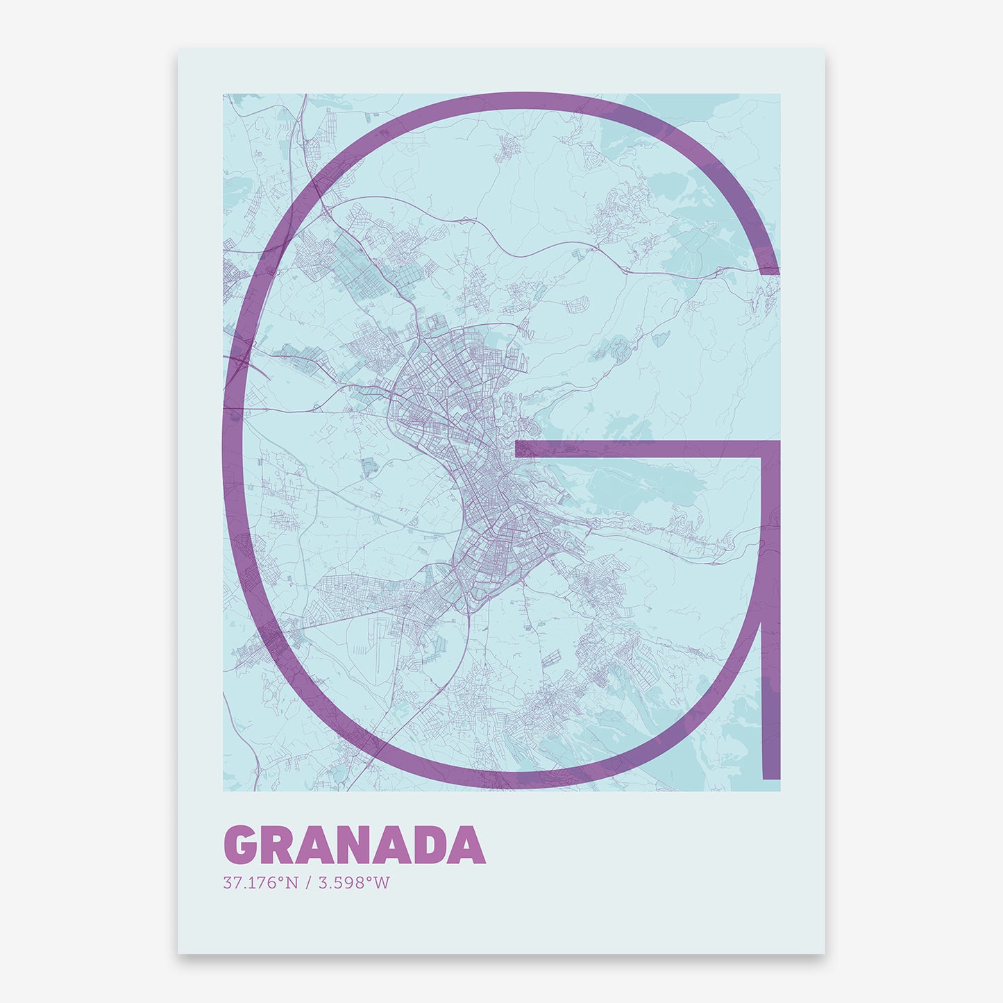 Granada Map V07 Shabby / No Frame / No