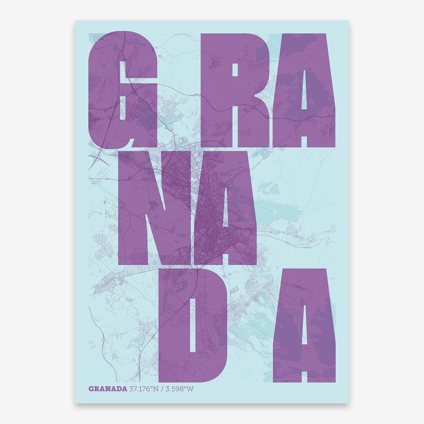 Granada Map V08 Shabby / No Frame / No