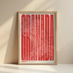 Graphic souvenir of Granada – Contemporary typographic print