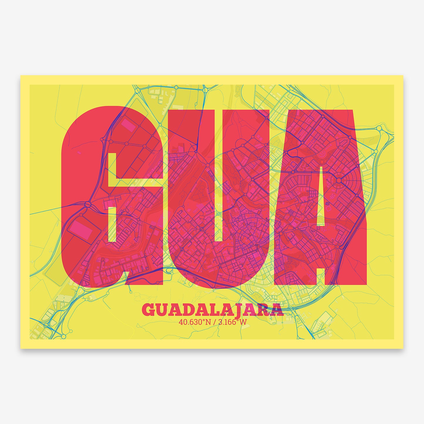 Guadalajara Map V02 Miami / No Frame / No