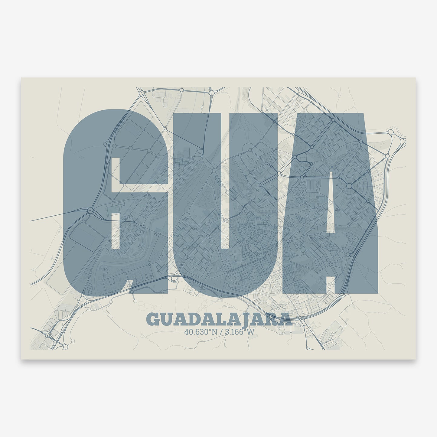 Guadalajara Map V02 Seaside / No Frame / No