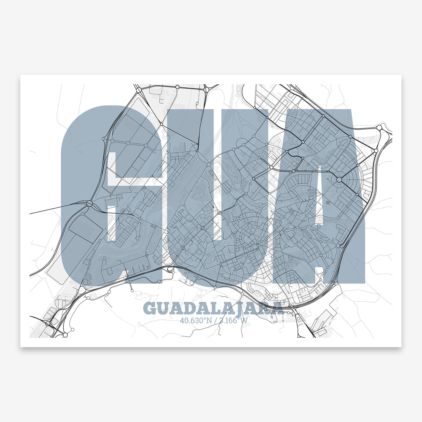 Guadalajara Map V02 Urban / Frame / No