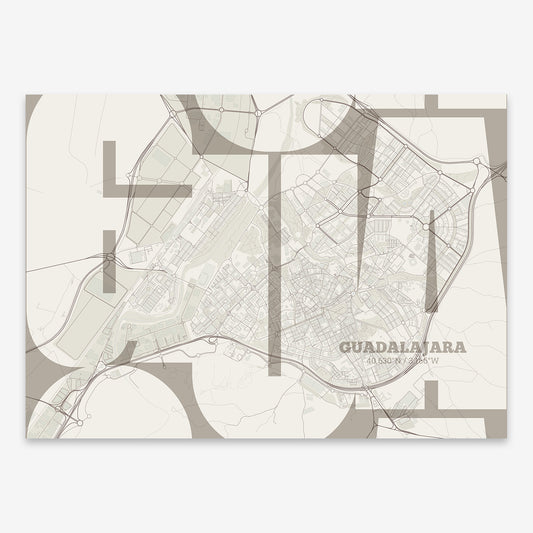 Guadalajara Map V03 rustic