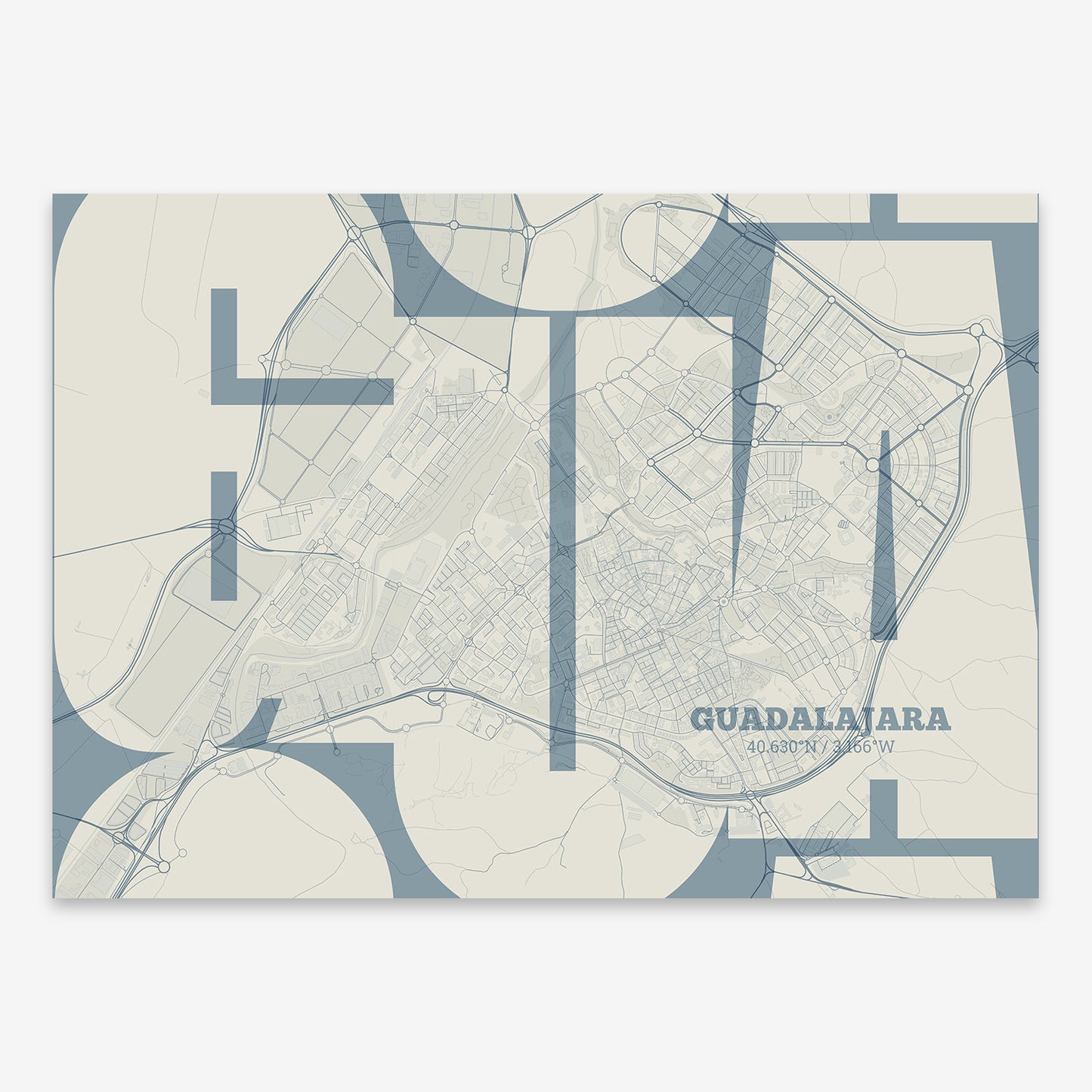 Guadalajara Map V03 Seaside / Frame / Yes