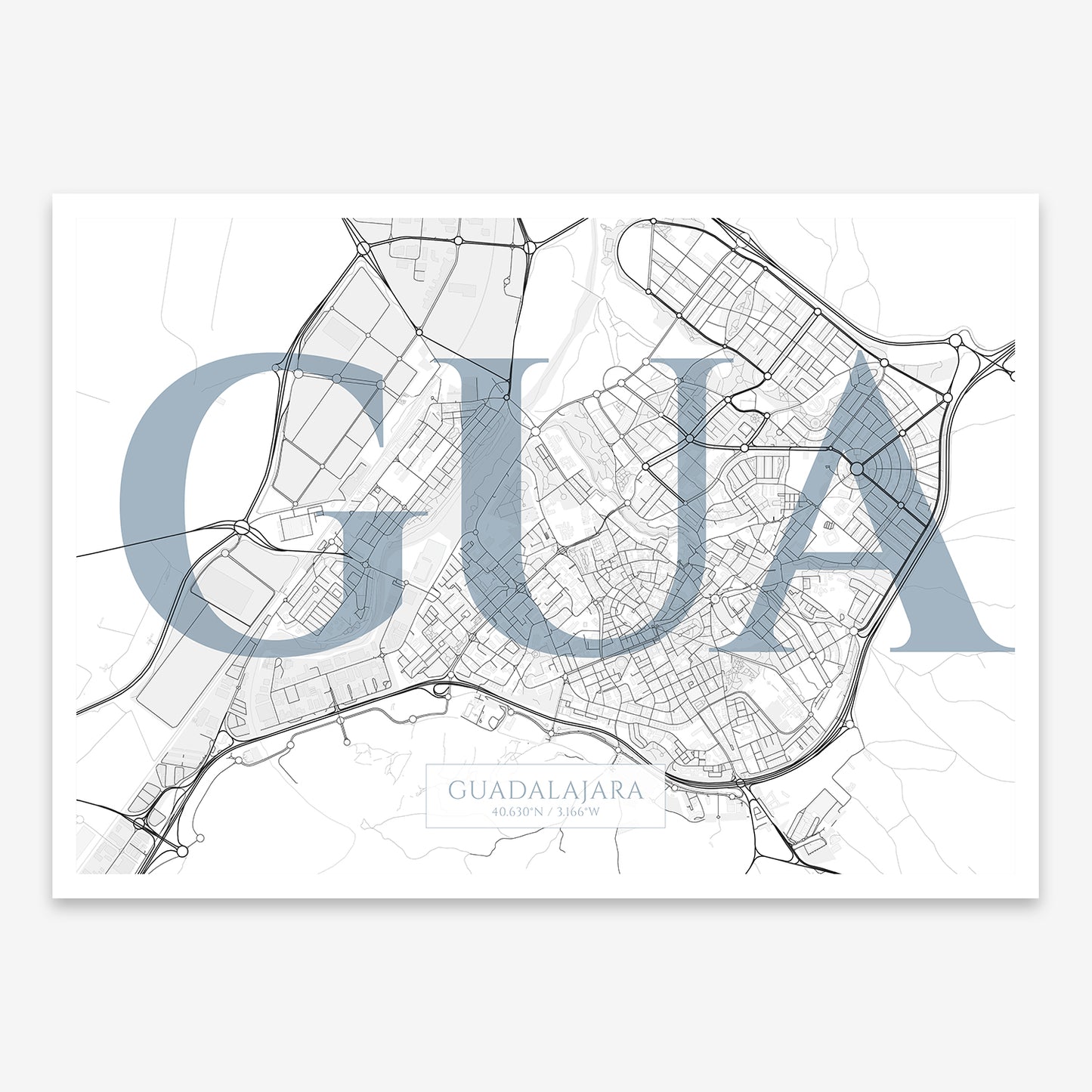 Guadalajara Map V06 Urban / No Frame / No