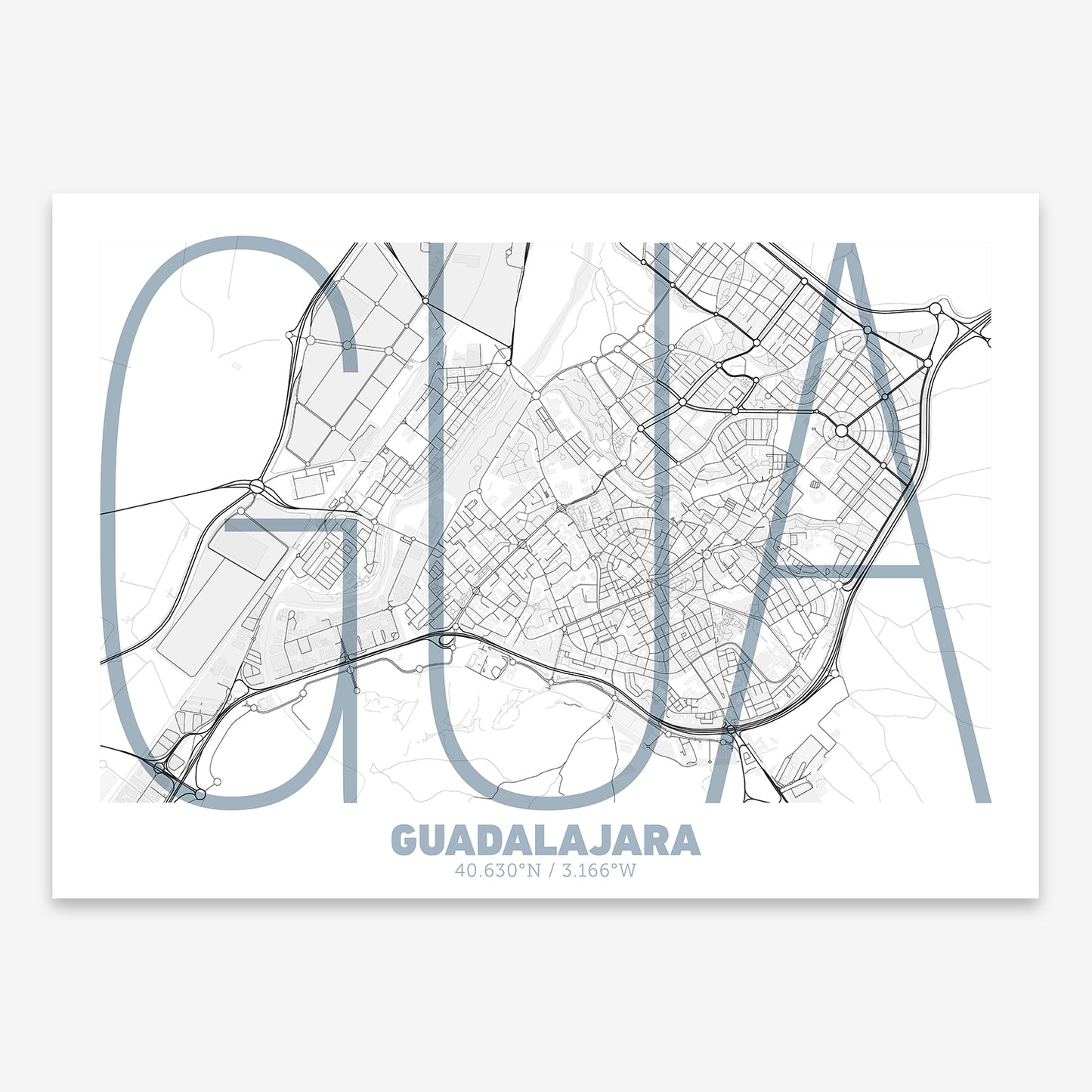 Guadalajara Map V07 Urban / No Frame / No