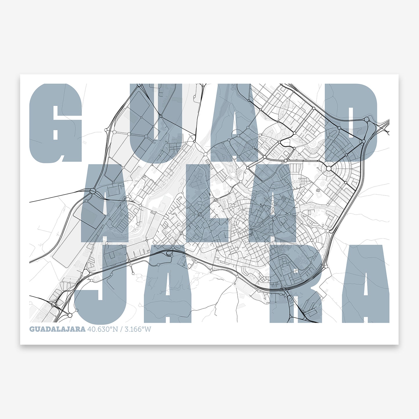 Guadalajara Map V08 Urban / No Frame / No