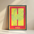 Decorative print of Huelva – Modern typographic art