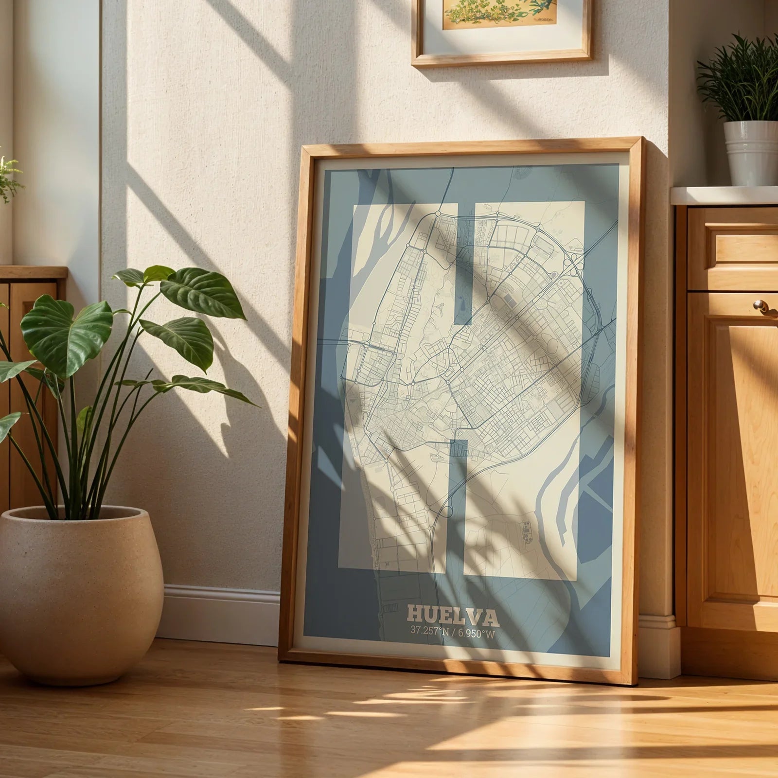 Decorative print of Huelva – Modern typographic art