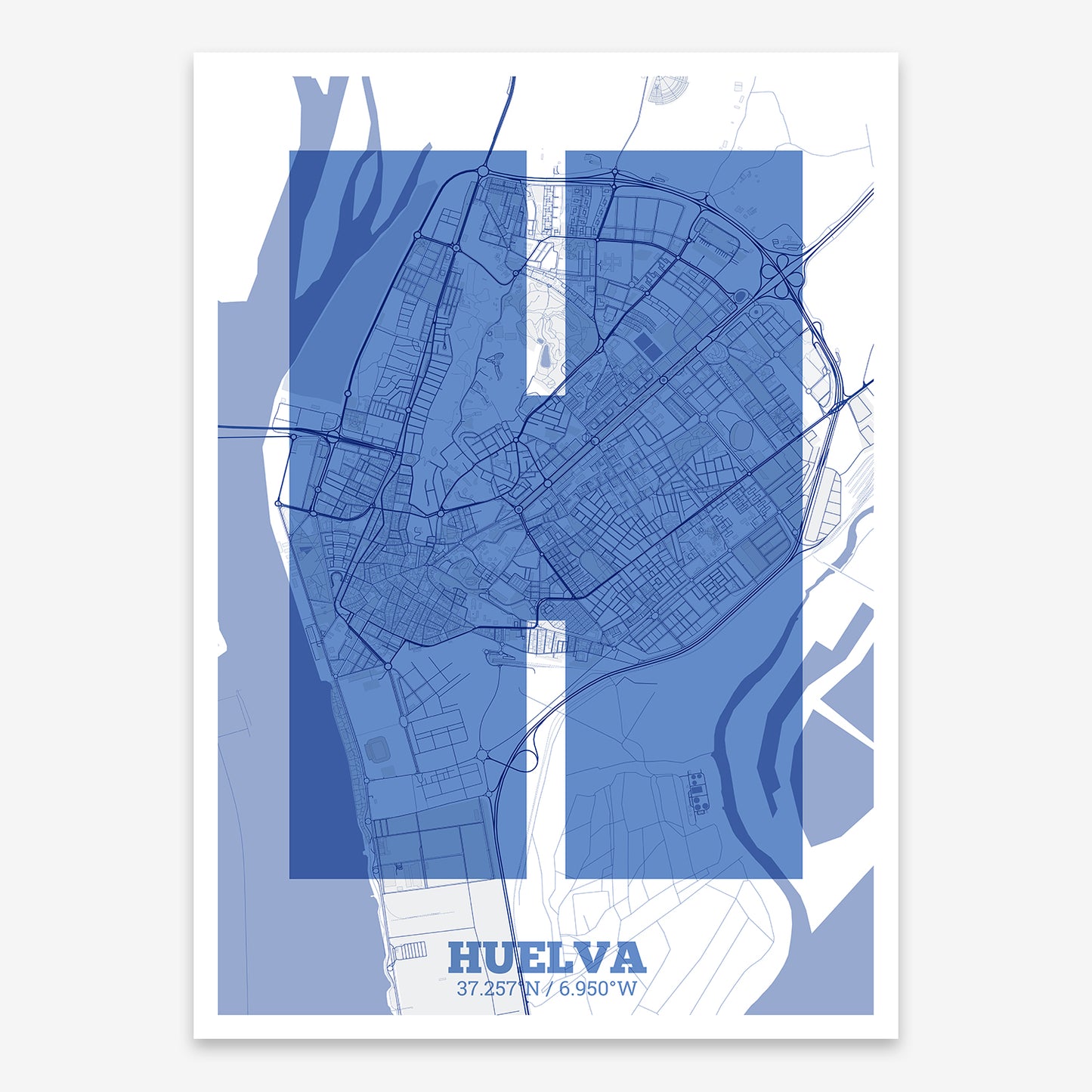 Huelva Map V02 Med / No Frame / No