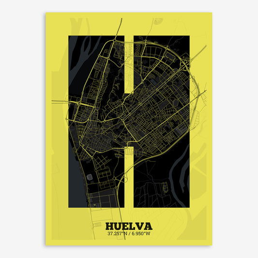 Huelva Map V02 Night / Frame / Yes