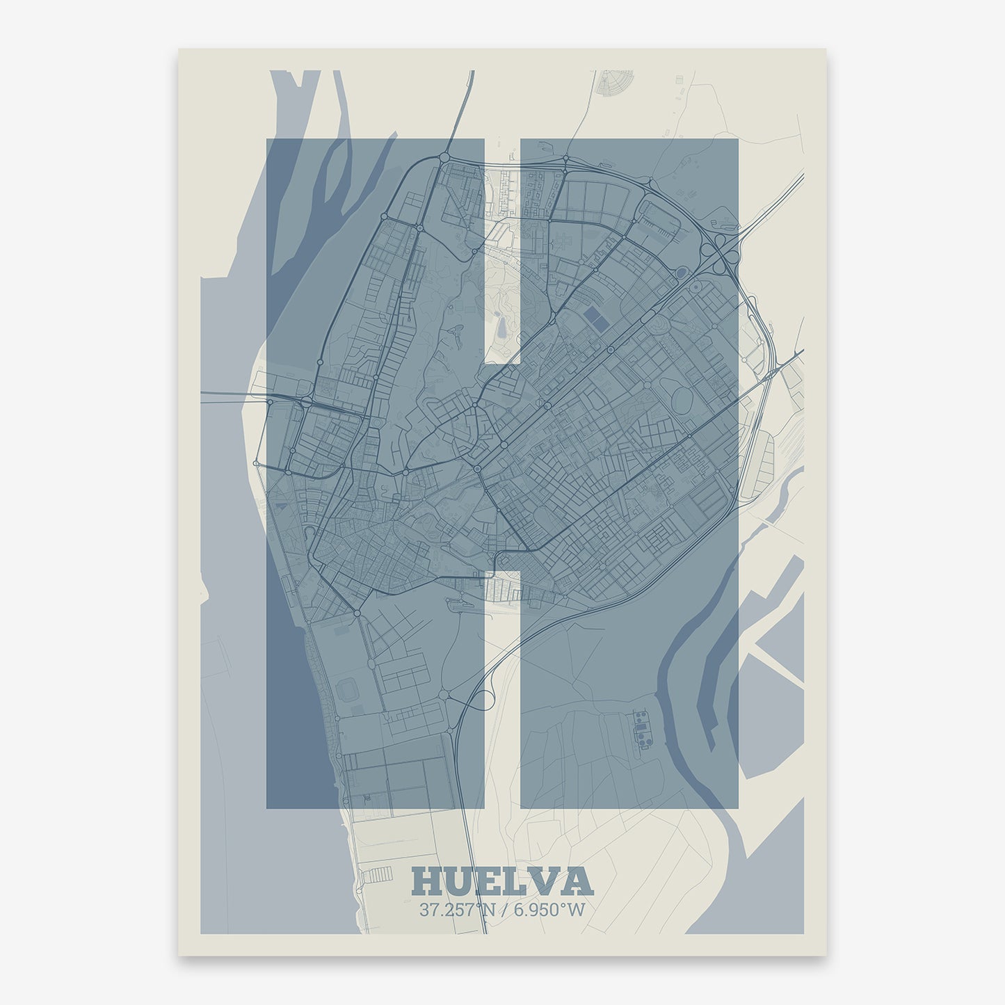 Huelva Map V02 Seaside / No Frame / No