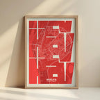 Artistic poster of Huelva with geometric typography - Personalized decoration