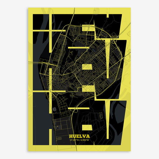 Huelva Map V03 Night / Frame / Yes