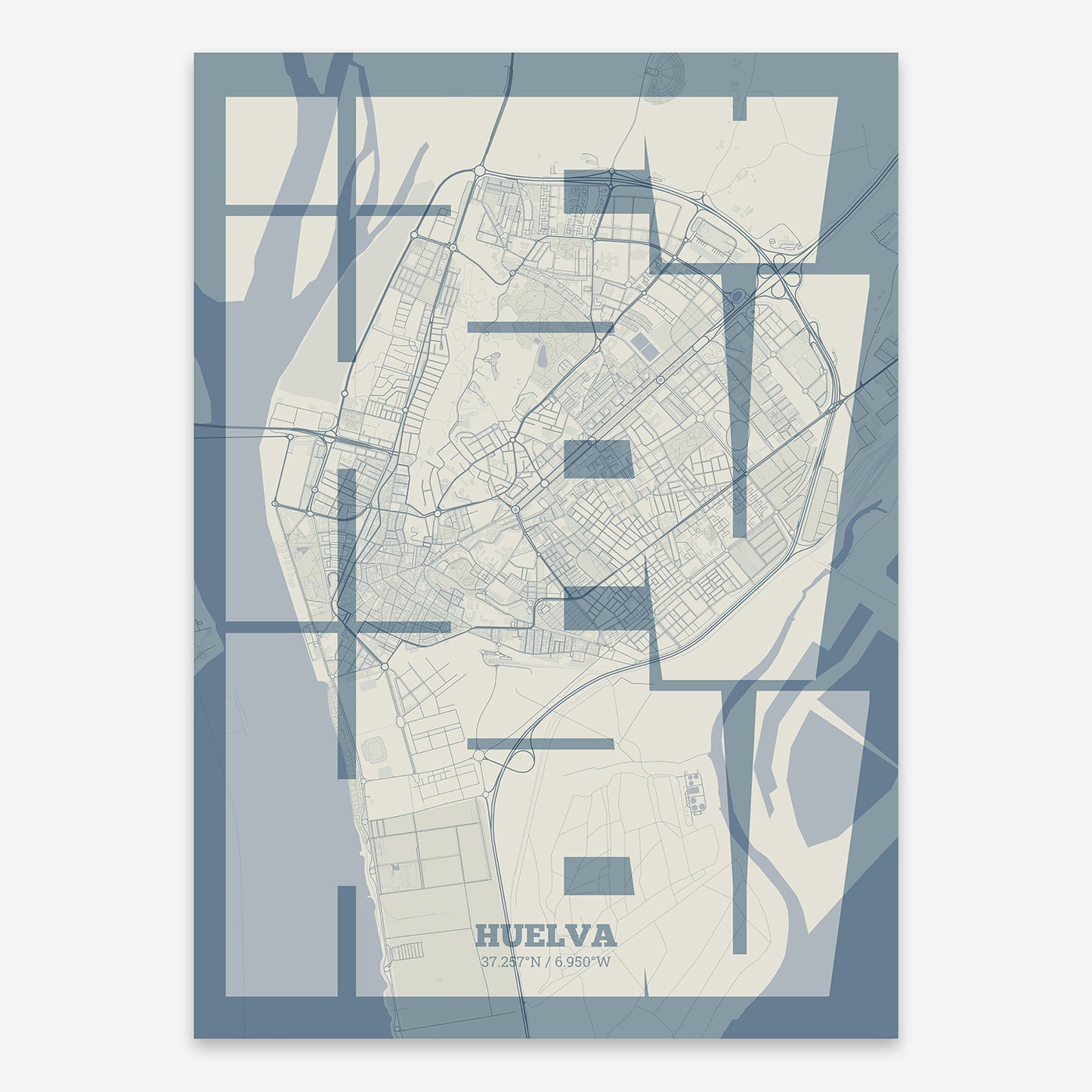 Huelva Map V03 Seaside / Frame / Yes