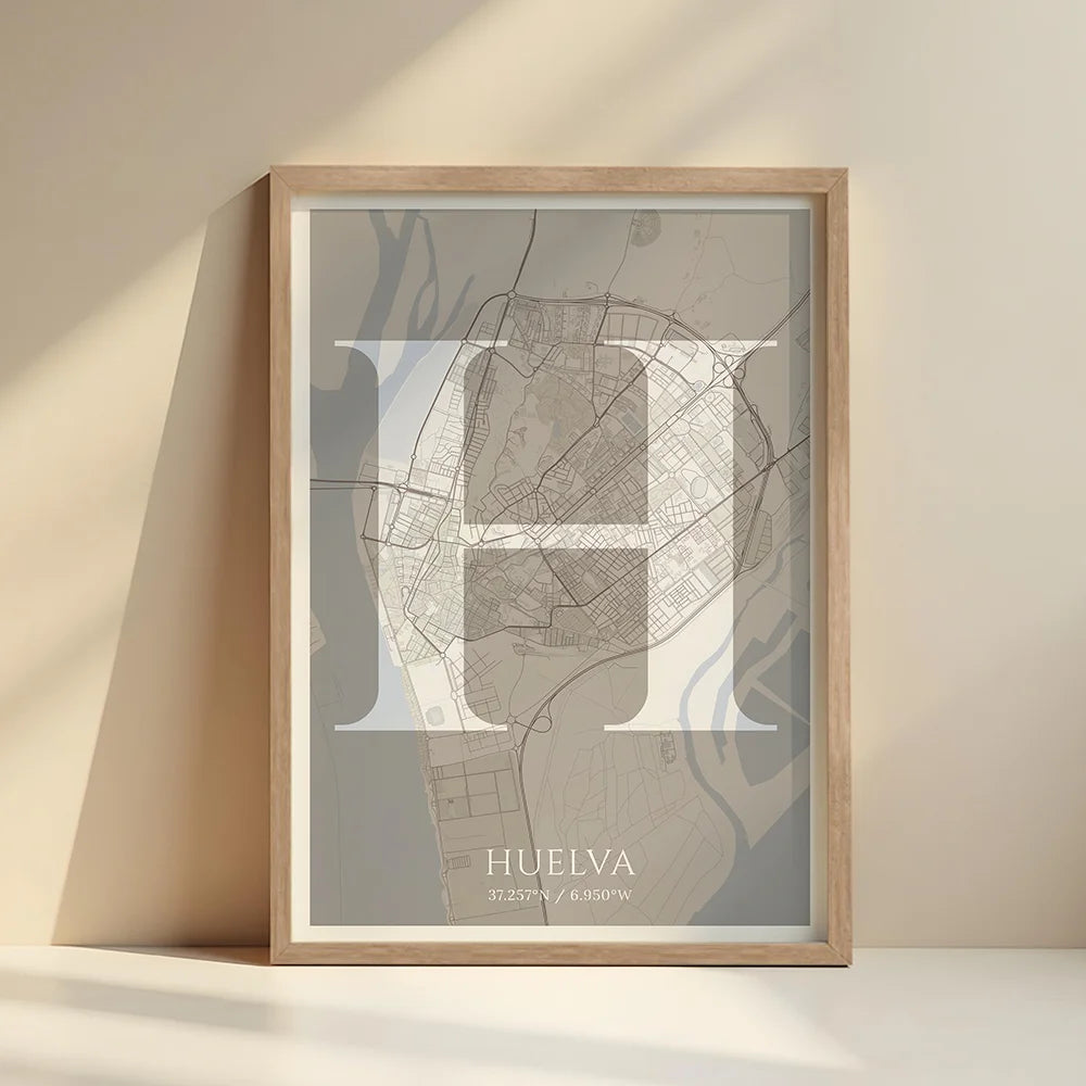 Elegant print of Huelva – Minimalist and sophisticated poster