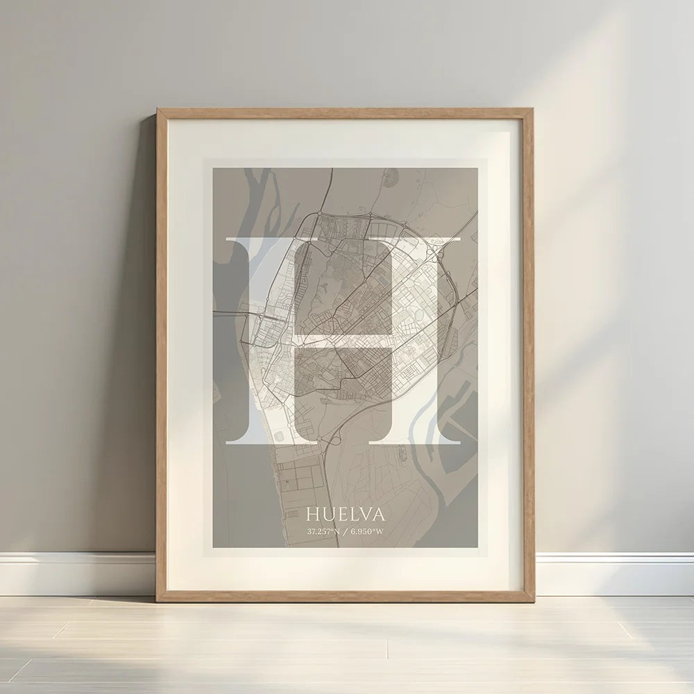 Elegant print of Huelva – Minimalist and sophisticated poster