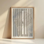 Graphic souvenir of Huelva – Contemporary typographic print