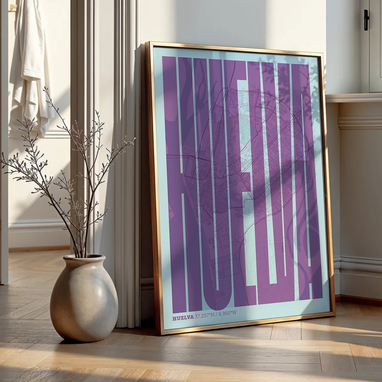 Recuerdo gráfico de Huelva – Lámina tipográfica contemporánea