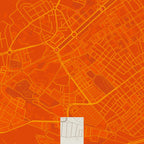 Detalle de la lámina tipográfica de Huelva, textura del papel Giclée