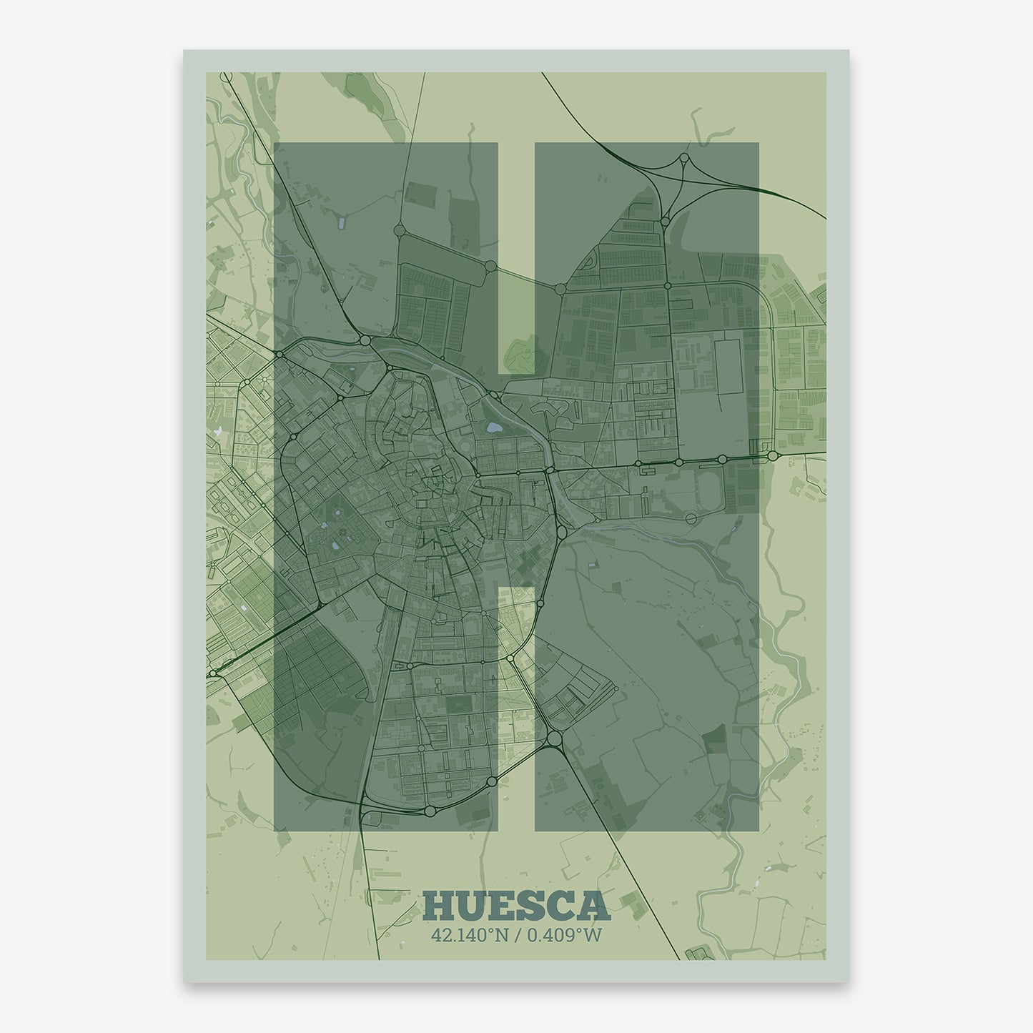 Huesca Map V02 Kyoto / No Frame / No