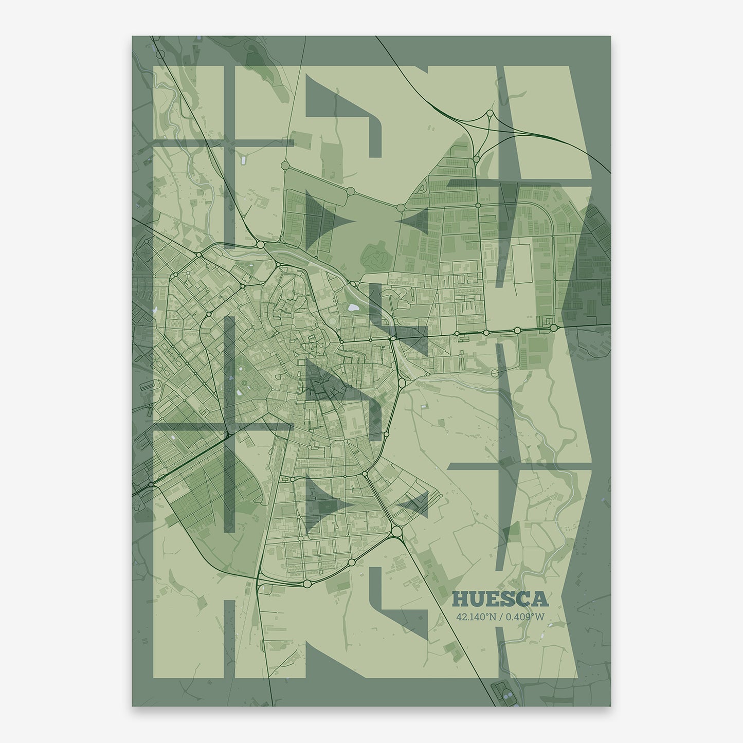 Huesca Map V03 Kyoto / No Frame / No