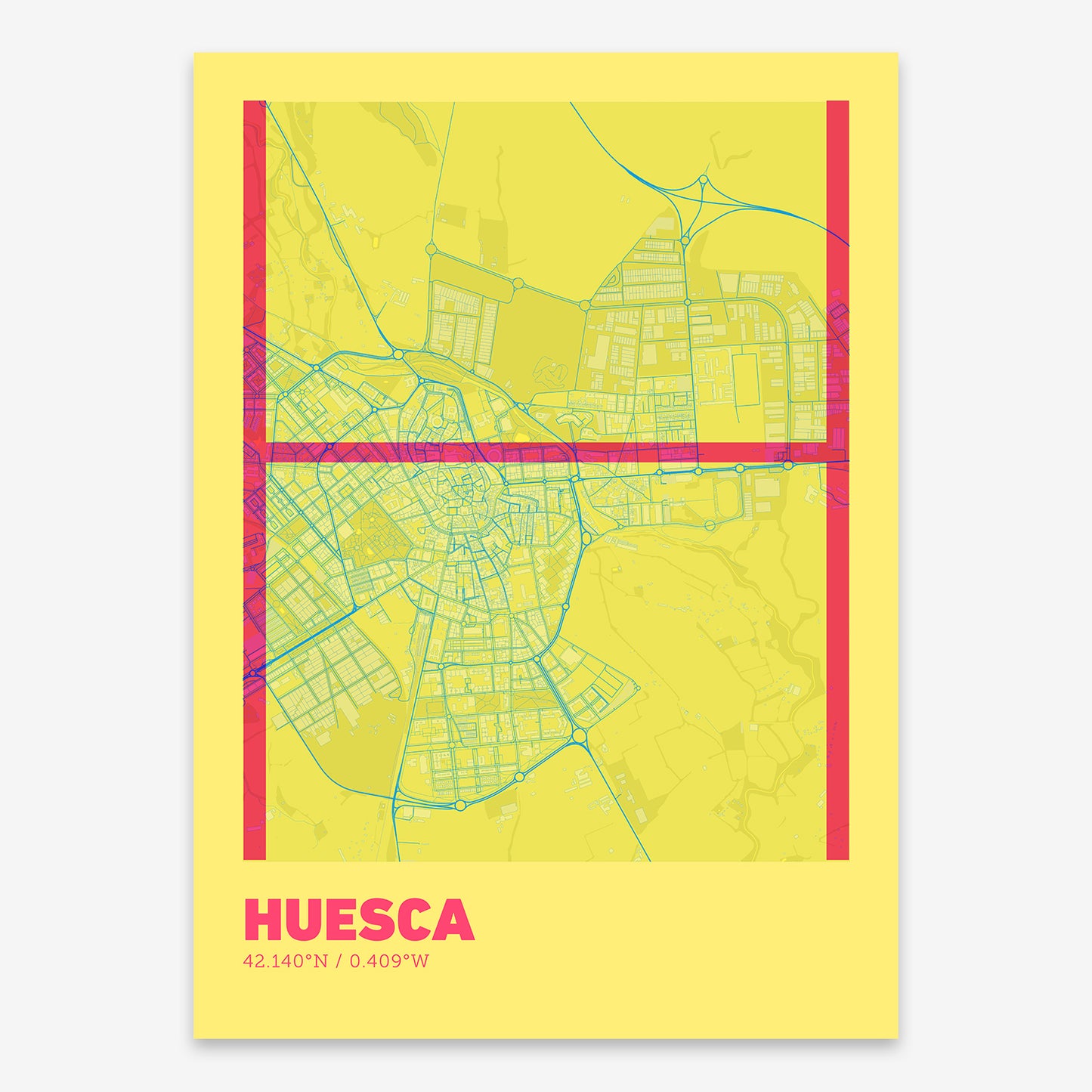 Huesca Map V07 Miami / No Frame / No