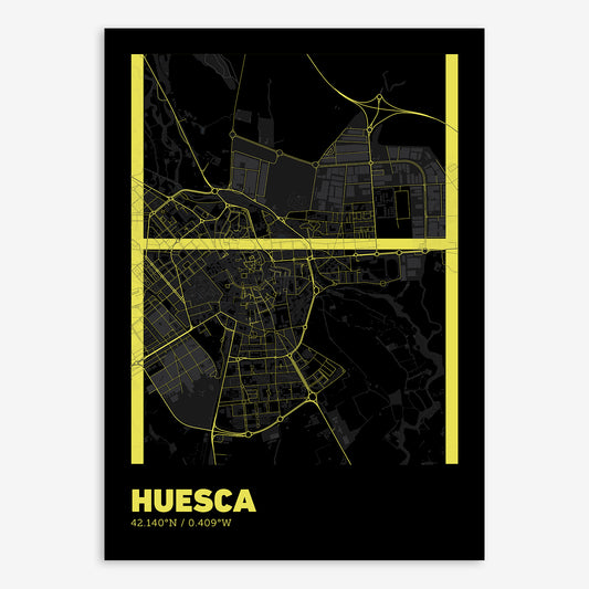 Huesca Map V07 Night / Frame / Yes