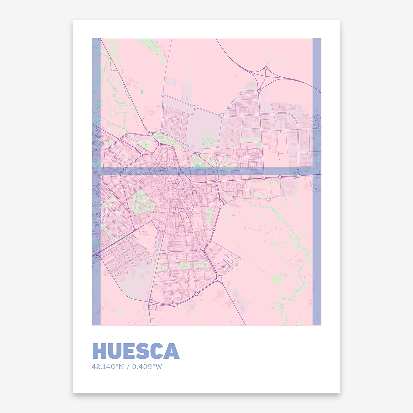 Huesca Map V07 Nursery / No Frame / No