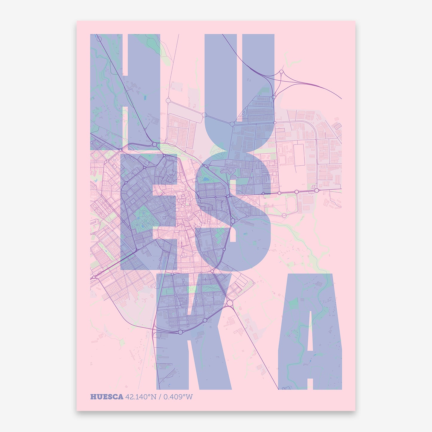 Huesca Map V08 Nursery / No Frame / No