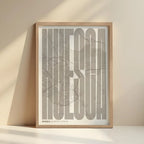 Recuerdo gráfico de Huesca – Lámina tipográfica contemporánea