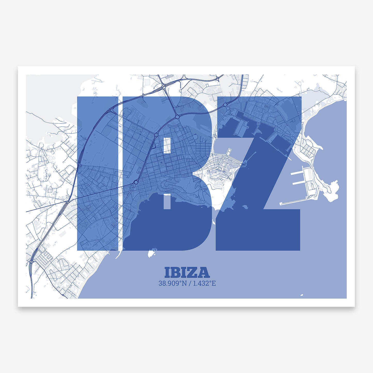 Ibiza map V02 Med / No Frame / No