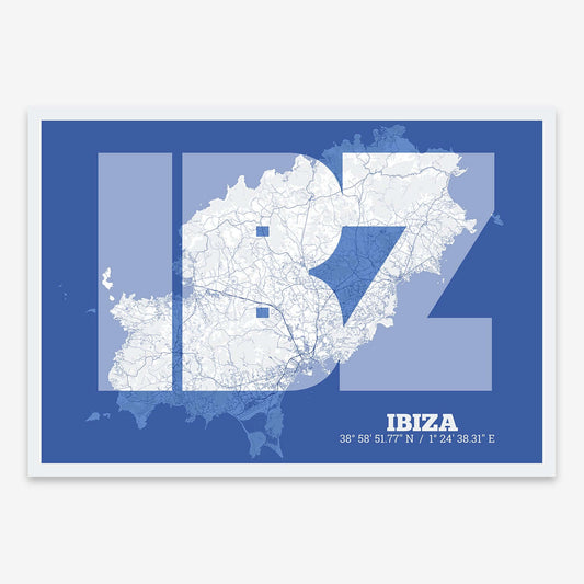 Lámina decorativa de Ibiza – "La Súper Bold"