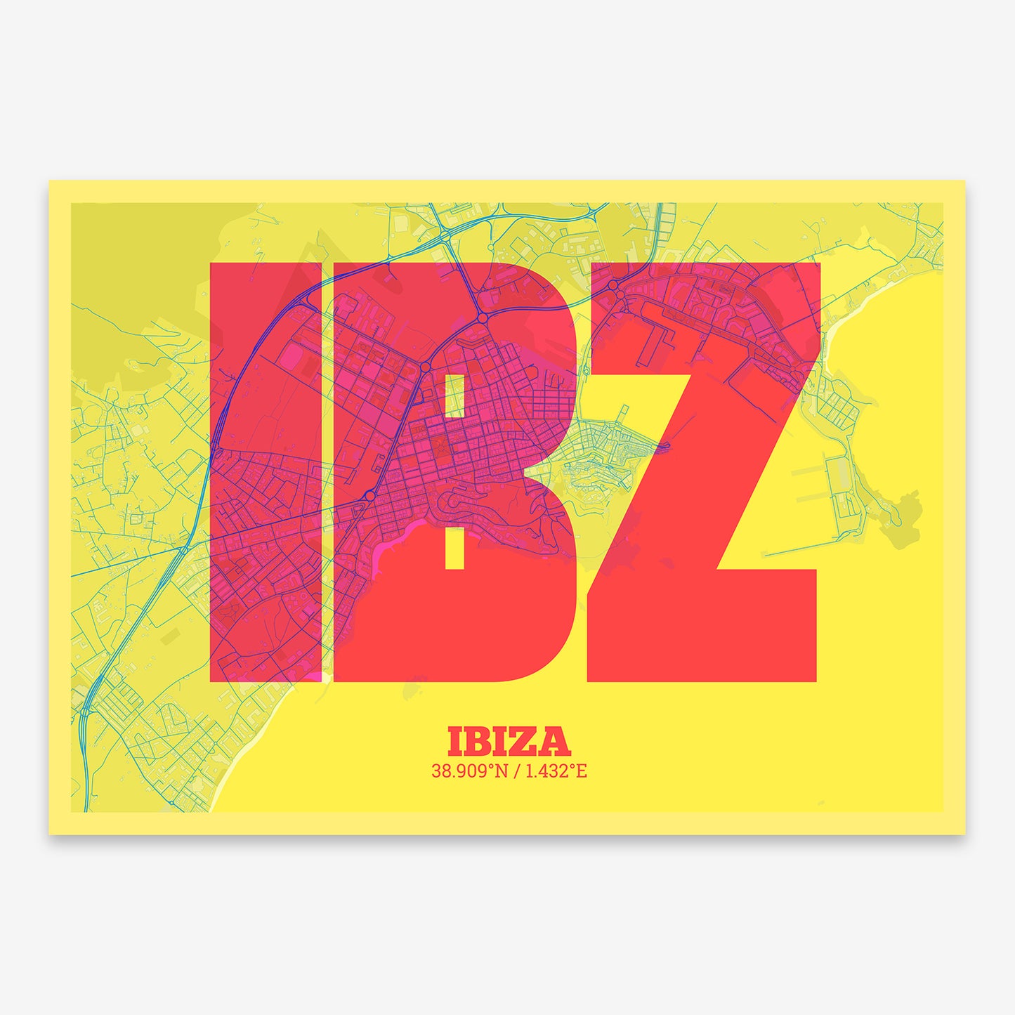 Ibiza map V02 Miami / No Frame / No