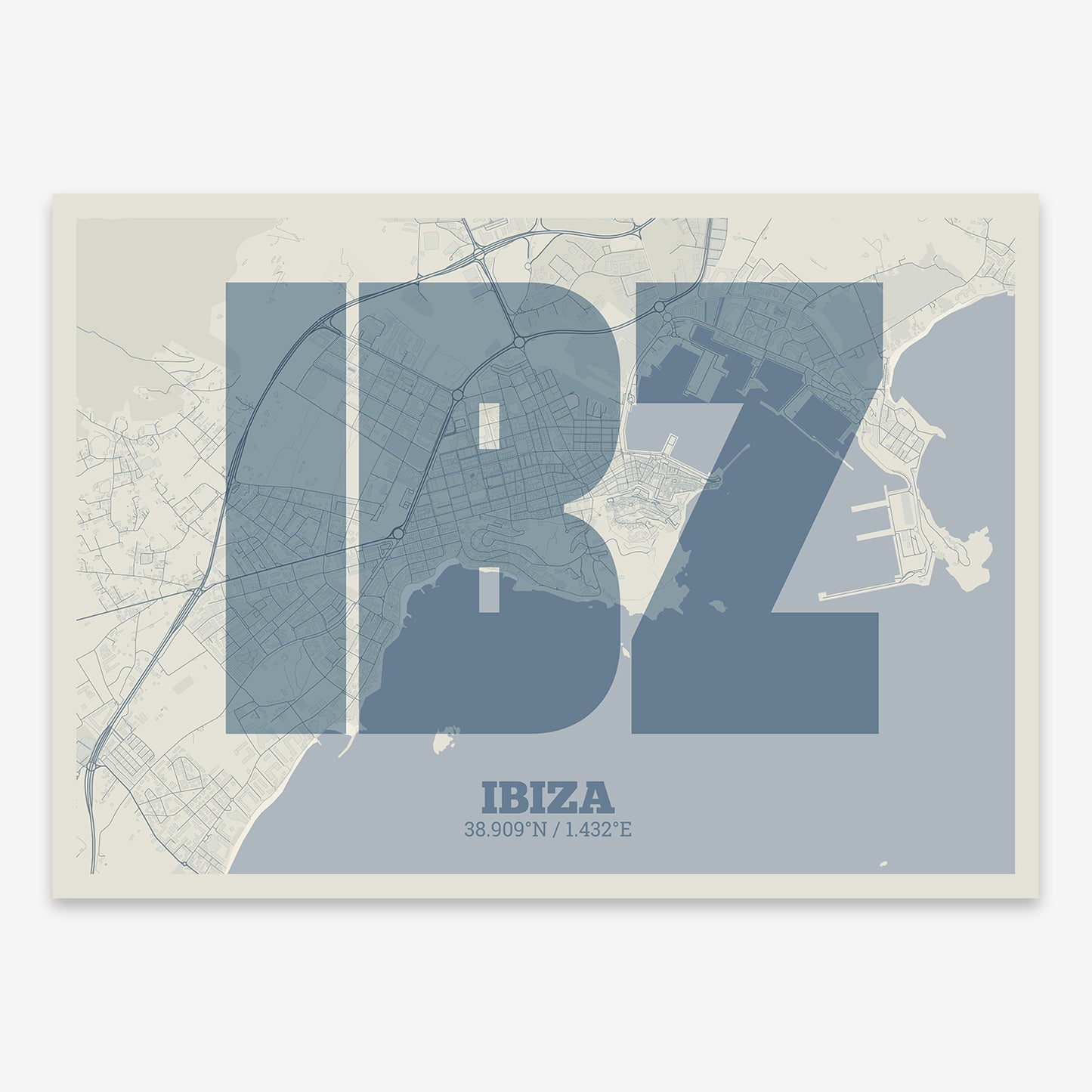 Ibiza map V02 Seaside / No Frame / No