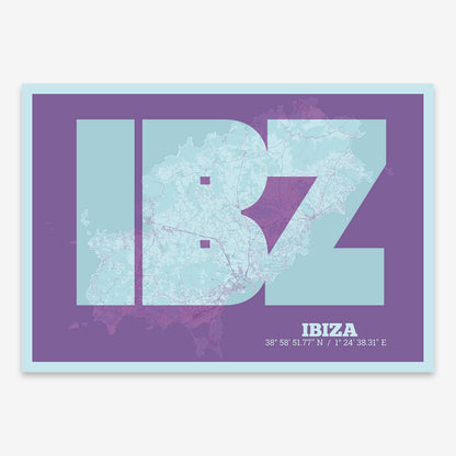 Lámina decorativa de Ibiza – "La Súper Bold"