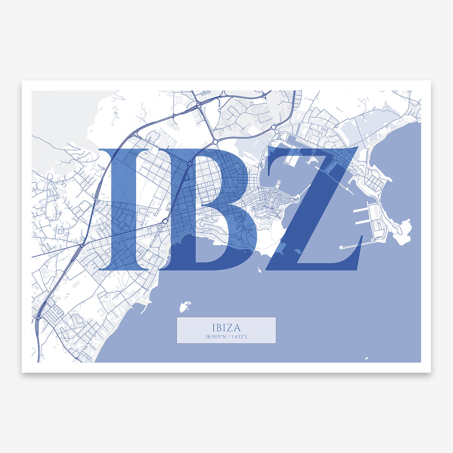 Ibiza map V06 Med / Frame / Yes