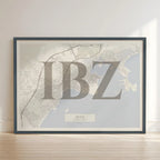 Lámina elegante de Ibiza – Póster minimalista y sofisticado